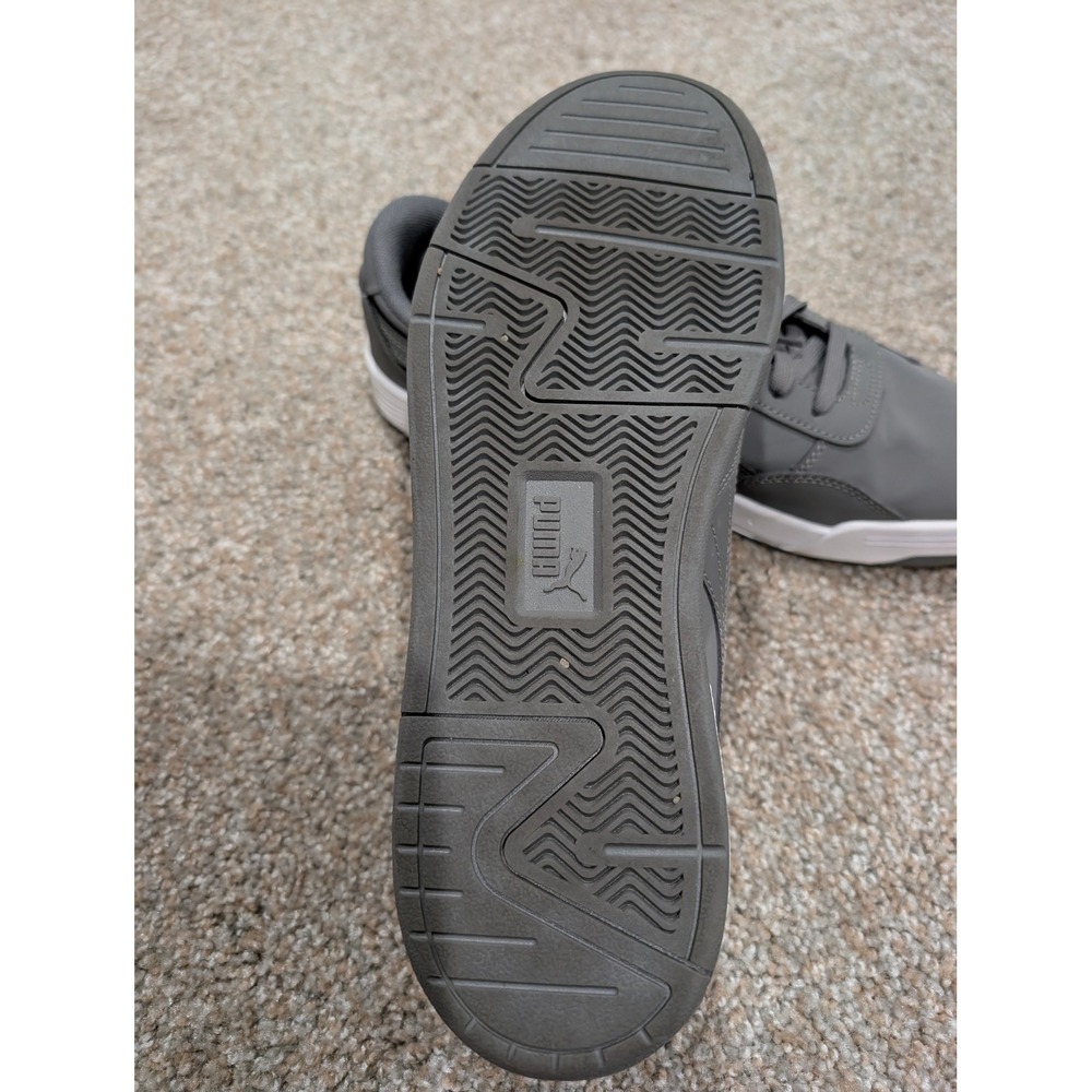 Puma Caracal Mens Sneakers Castlerock Gray White Low Top Shoes Size 10.5 - Picture 4 of 7